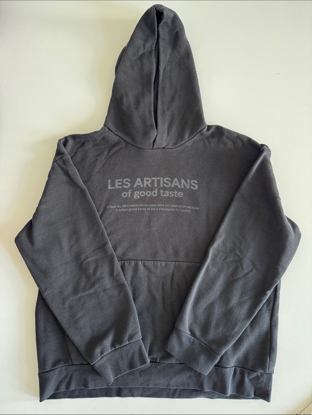 H&M Dark Gray 'LES ARTISANS' Pullover Hoodie
